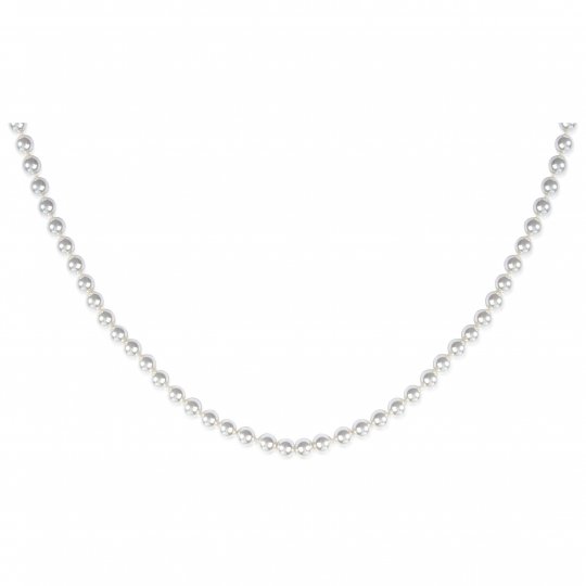 Collier de perles d'imitation D.6mm Plaqué Or - Femme - 40cm
