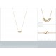 Collier aztèque en arc pierres d'imitation bleues Plaqué Or - 45cm