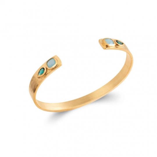 Jonc Ouvert Plaqué Or -...