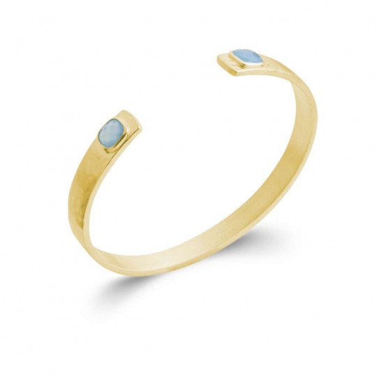 Jonc Ouvert Plaqué Or -...