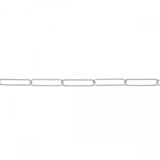 Bracelet chaîne tressé 4mm Argent Rhodié - Femme - 19cm