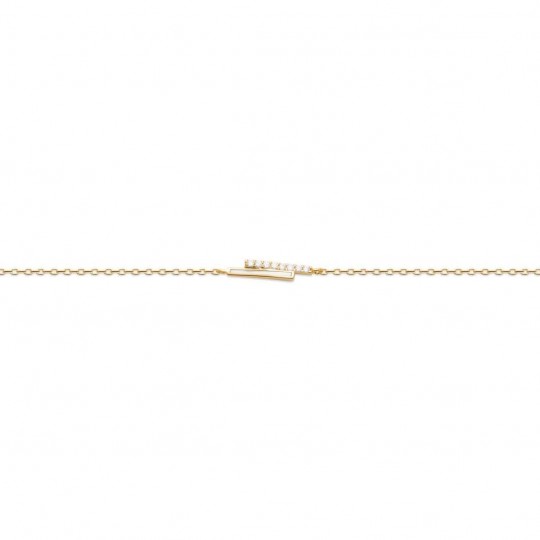 Bracelet Barres Plaqué Or -...