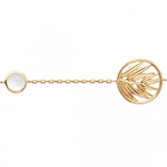 Bracelet feuille Plaqué Or...