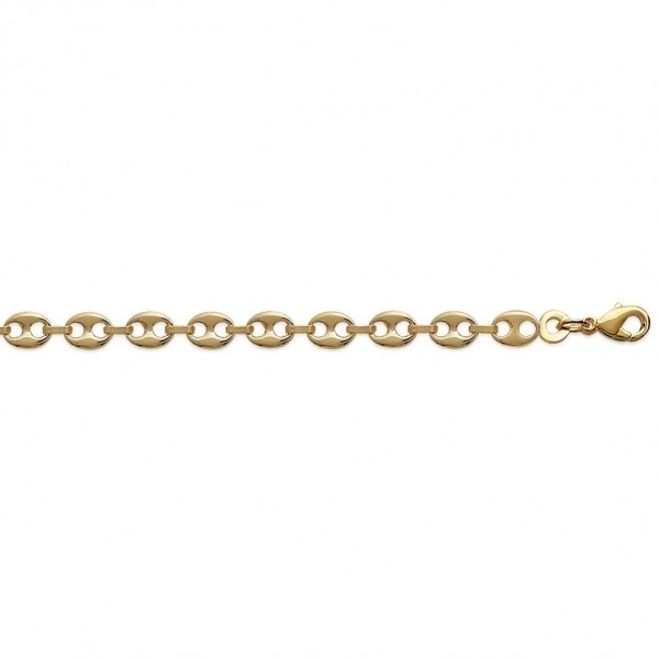 Bracelet chaîne Grain De Café 4.90mm Plaqué Or - Mixte - 18cm