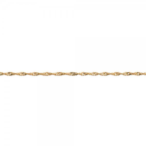 Bracelet chaîne Singapour Plaqué Or - Femme - 23cm