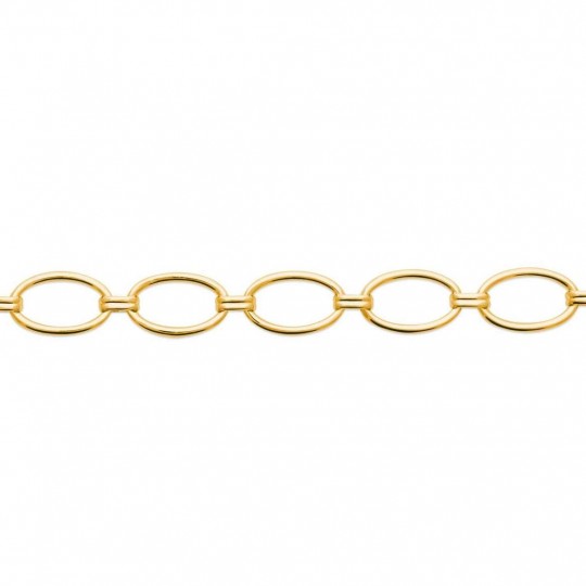 Bracelet Anneaux ovales Plaqué or - Femme - 18cm