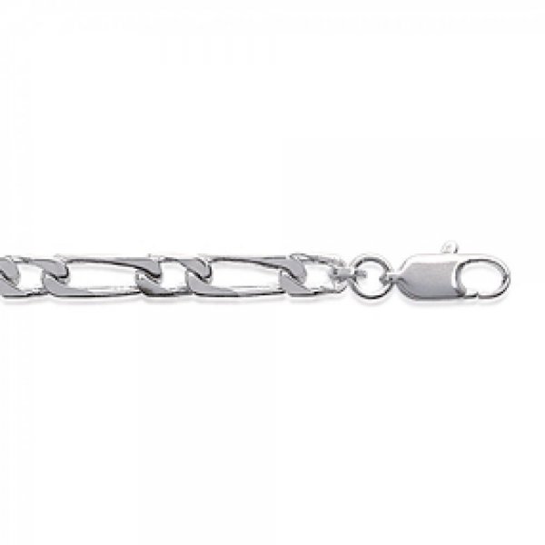 Bracelet chaîne Argent Massif Rhodié - Homme/Femme - 21cm