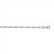 Bracelet chaîne Singapour Argent Massif Rhodié - Femme - 18cm