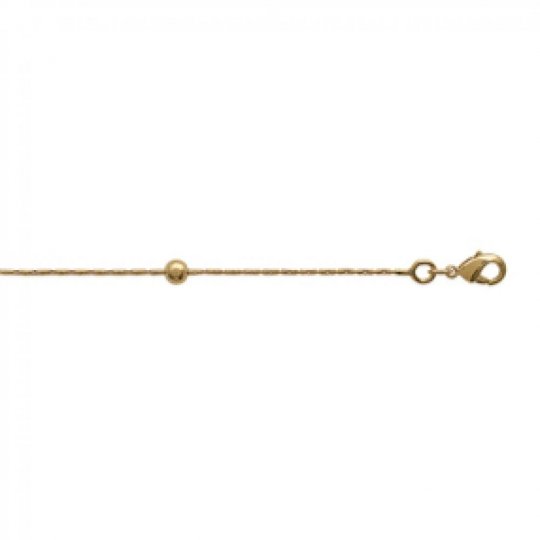 Bracelet Marseillais chaîne Boules espacées Plaqué Or - 18cm