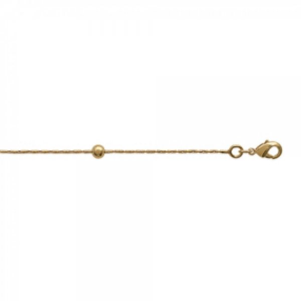 Bracelet Marseillais chaîne Boules espacées Plaqué Or - 18cm
