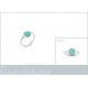 Bague Fine Amazonite Argent rhodié - Femme