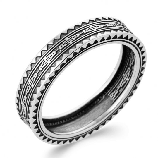 Bague effet dentée Argent...