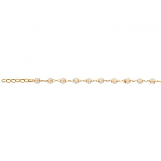 Bracelet Cristal Plaqué or - Femme - 18cm