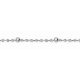 Bracelet Marseillais chaîne Boule Argent Massif Rhodié - 18cm