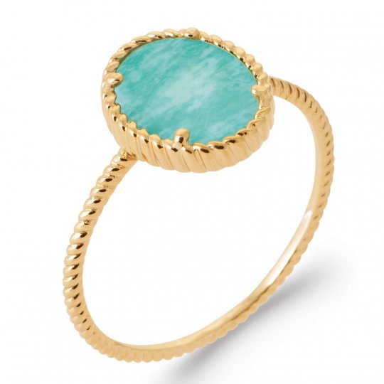 Bague torsadée Plaqué or...