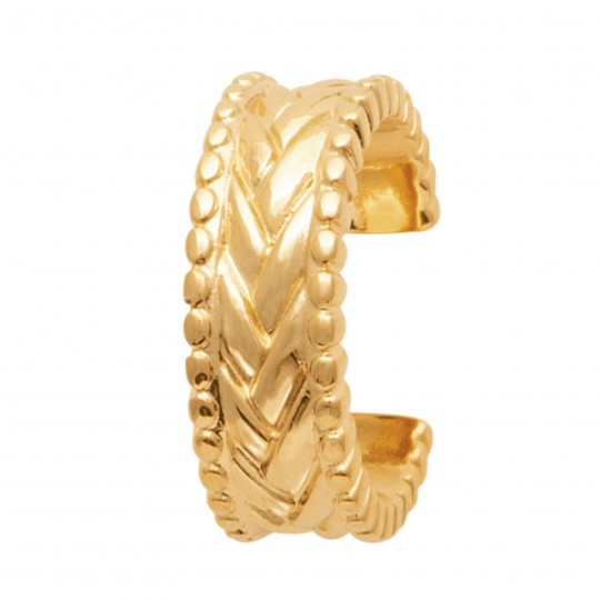 Bague d'oreille large 4mm Plaqué or 750/000 Vendue à l'unité