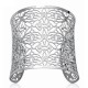 Manchette Fleurs dentelle Acier 316L - Femme - 62mm