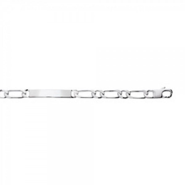 Bracelet chaîne Argent Massif Rhodié - - 19cm