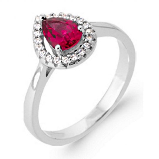 Bague Argent rhodié Oxydes...