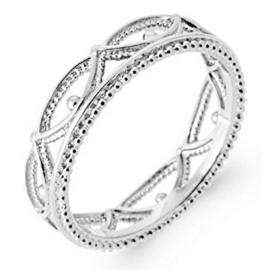 Bague ruban ajourée Argent...