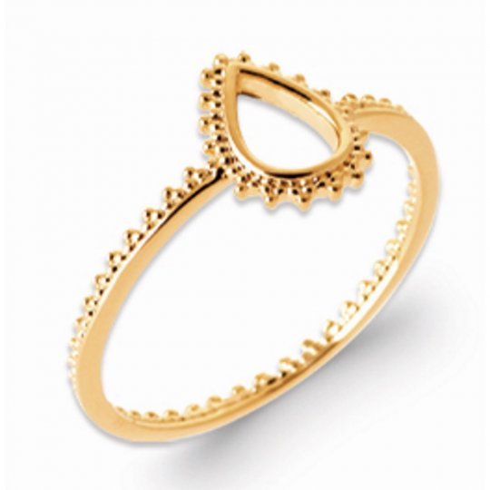 Bague goutte Plaqué or 750/000