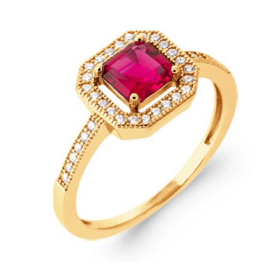 Bague Plaqué or Zircones...