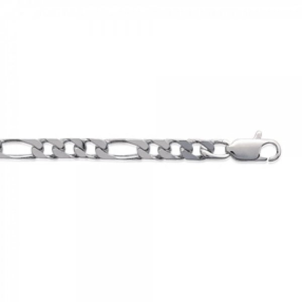 Bracelet chaîne Figaro Argent Massif - Homme - 21cm