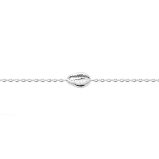 Bracelet Coquillage Argent massif 925/000 rhodié 18cm