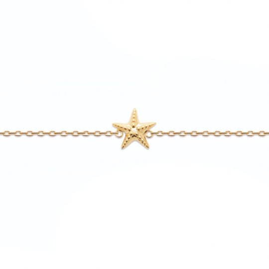 Bracelet Étoile de mer Plaqué or 750 - 18cm