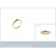 Bague Plaqué or 750/000 Martelée Pierre de synthèse