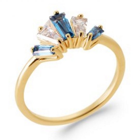 Bague Effet Cristal Plaqué...