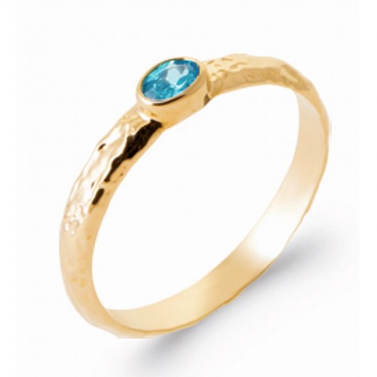 Bague Plaqué or Martelée...