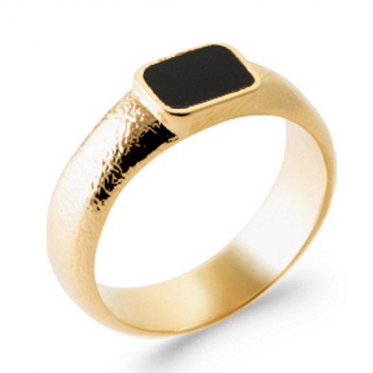 Chevalière Martelée Plaqué...