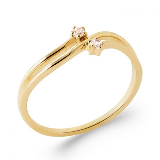 Bague Plaqué or Oxyde de...