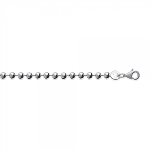 Bracelet Marseillais chaîne Boule Argent Massif - Femme - 18cm