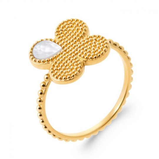 Bague Trèfle Perlé...