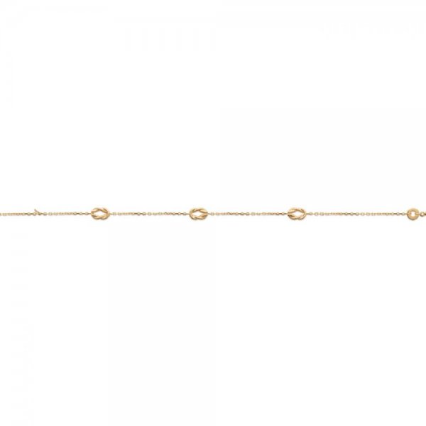 Bracelet Noeud Plaqué or 750/000 3 Microns 18cm