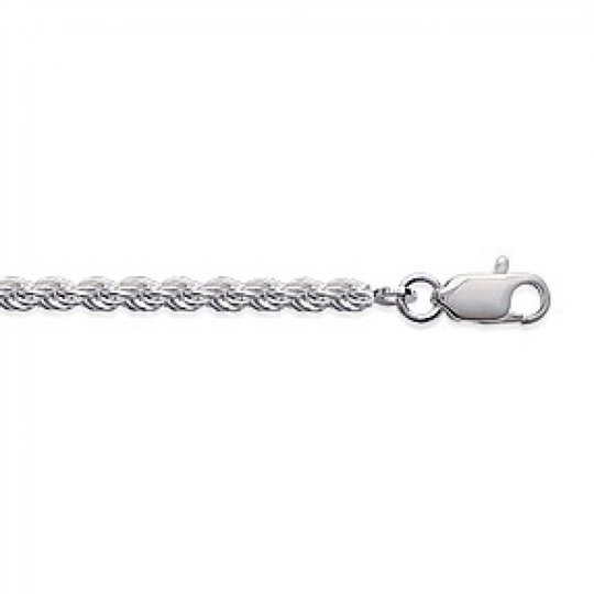 Bracelet chaîne Corde Ronde Argent Massif - Femme - 18cm