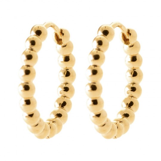 Créoles boules Plaqué or...