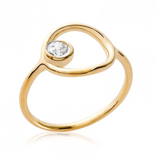 Bague fine anneau Plaqué Or...