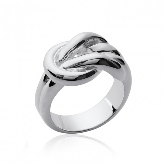 Bague noeud 12mm Argent -...