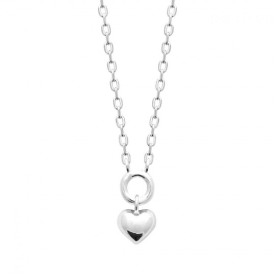 Collier Coeur Argent massif...