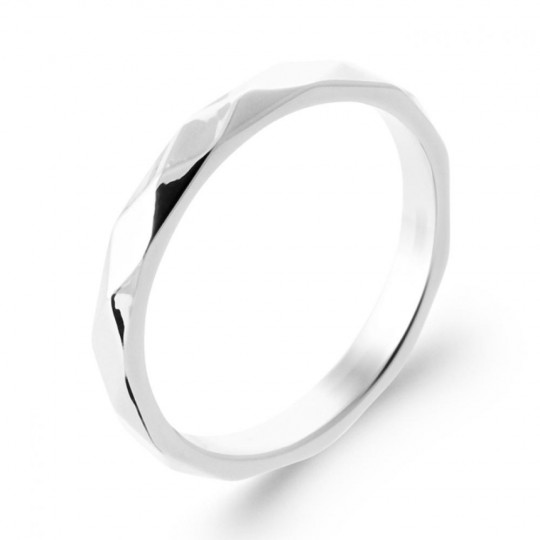 Bague Facettée sobre,...