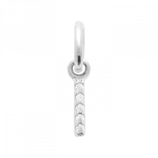 Pendentif lettre Y plaqué or et zirconiums - 10 MM - Bijouterie La