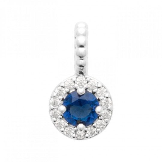 Pendentif Halo Pierre Bleue...