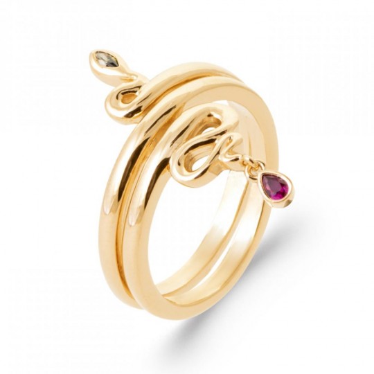 Bague Serpent Plaqué or...