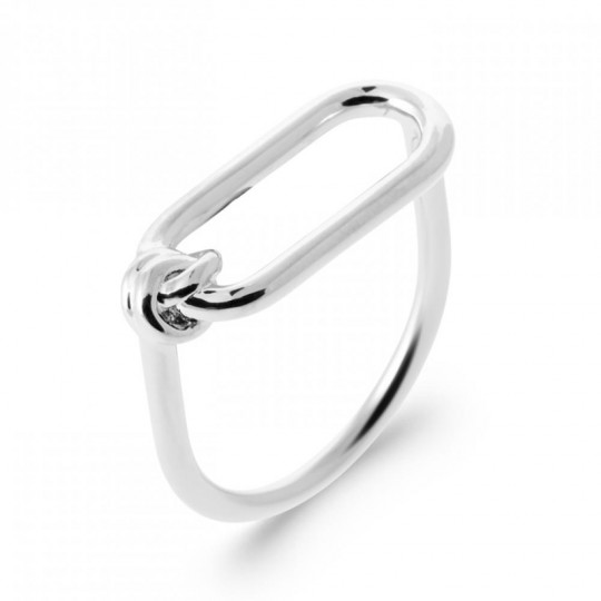 Bague Ovale Noeud Argent...