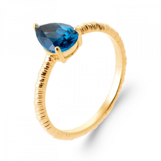 Bague Martelée Goutte...