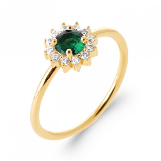 Bague Marguerite Plaqué or...