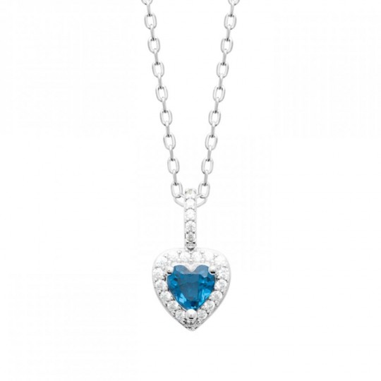 Collier Coeur Argent massif...